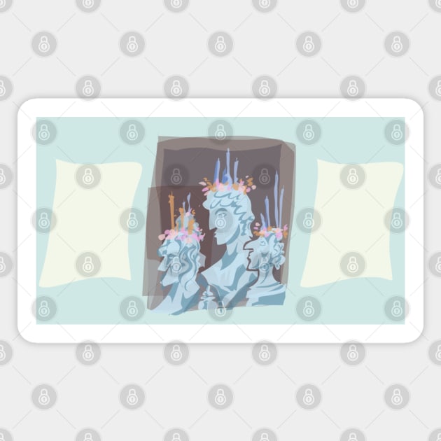 Statue Candles Sticker by IllEunoia